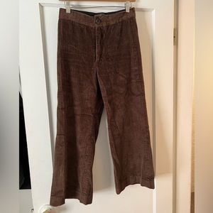 Zara wide leg corduroy culotte pants